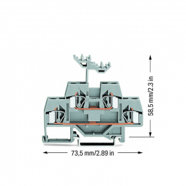 WAGO | 281-619 | DOUBLE-DECK TERMINAL BLOCK; THROUGH/THROUGH