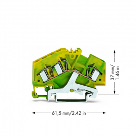 WAGO | 281-637 | 3-CONDUCTOR GROUND TERMINAL BLOCK; 4 MM²; C