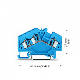 WAGO | 281-651 | 3-CONDUCTOR THROUGH TERMINAL BLOCK; 4 MM²;