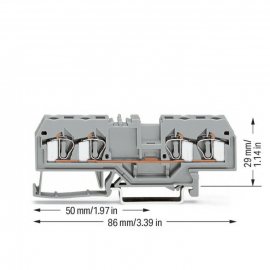 WAGO | 281-652 | 4-CONDUCTOR THROUGH TERMINAL BLOCK; 4 MM²;