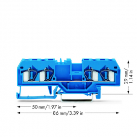 WAGO | 281-654 | 4-CONDUCTOR THROUGH TERMINAL BLOCK; 4 MM²;