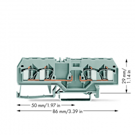 WAGO | 281-656 | 4-CONDUCTOR CARRIER TERMINAL BLOCK; FOR DIN