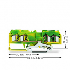 WAGO | 281-657 | 4-CONDUCTOR GROUND TERMINAL BLOCK; 4 MM²; C