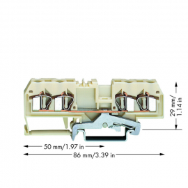 WAGO | 281-658 | 4-CONDUCTOR SHIELD TERMINAL BLOCK; 4 MM²; C