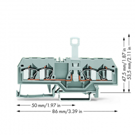 WAGO | 281-659 | 4-CONDUCTOR DISCONNECT TERMINAL BLOCK; FOR