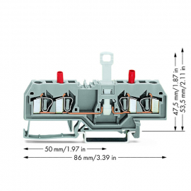 WAGO | 281-666 | 2-CONDUCTOR DISCONNECT/TEST TERMINAL BLOCK;