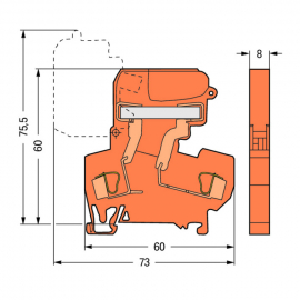 WAGO | 281-672 | 2-CONDUCTOR DISCONNECT TERMINAL BLOCK; FOR