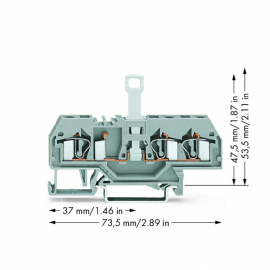 WAGO | 281-683 | 3-CONDUCTOR DISCONNECT TERMINAL BLOCK; FOR