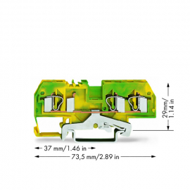 WAGO | 281-687 | 3-CONDUCTOR GROUND TERMINAL BLOCK; 4 MM²; C