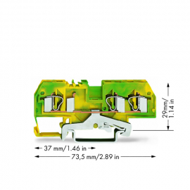 WAGO | 281-687/999-950 | 3-CONDUCTOR GROUND TERMINAL BLOCK;