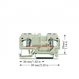 WAGO | 281-992 | 2-CONDUCTOR THROUGH TERMINAL BLOCK; 4 MM²;