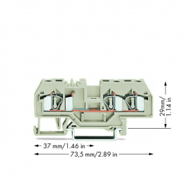 WAGO | 281-993 | 3-CONDUCTOR THROUGH TERMINAL BLOCK; 4 MM²;