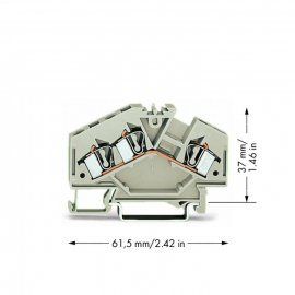 WAGO | 281-998 | 3-CONDUCTOR THROUGH TERMINAL BLOCK; 4 MM²;