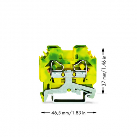 WAGO | 282-107 | 2-CONDUCTOR GROUND TERMINAL BLOCK; 6 MM²; L