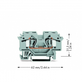 WAGO | 282-601 | 2-CONDUCTOR THROUGH TERMINAL BLOCK; 6 MM²;