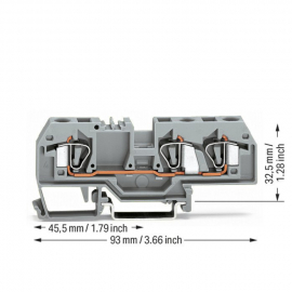 WAGO | 282-681 | 3-CONDUCTOR THROUGH TERMINAL BLOCK; 6 MM²;