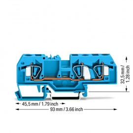 WAGO | 282-684 | 3-CONDUCTOR THROUGH TERMINAL BLOCK; 6 MM²;