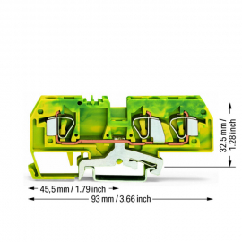 WAGO | 282-687 | 3-CONDUCTOR GROUND TERMINAL BLOCK; 6 MM²; C