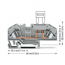 WAGO | 282-696 | 2-CONDUCTOR FUSE TERMINAL BLOCK; FOR AUTOMO