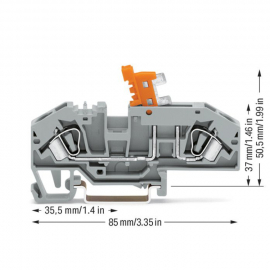 WAGO | 282-697 | 2-CONDUCTOR DISCONNECT TERMINAL BLOCK; WITH