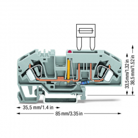 WAGO | 282-698/281-449 | 2-CONDUCTOR FUSE TERMINAL BLOCK; FO