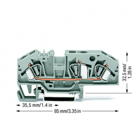 WAGO | 282-699 | 3-CONDUCTOR THROUGH TERMINAL BLOCK; 6 MM²;