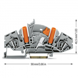 WAGO | 282-821 | 2-CONDUCTOR DISCONNECT/TEST TERMINAL BLOCK;