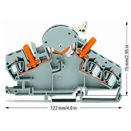 WAGO | 282-860 | 3-CONDUCTOR DISCONNECT/TEST TERMINAL BLOCK;