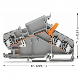 WAGO | 282-865 | 3-CONDUCTOR THROUGH TERMINAL BLOCK; 6 MM²;