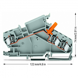 WAGO | 282-866 | 3-CONDUCTOR THROUGH TERMINAL BLOCK; 6 MM²;