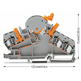 WAGO | 282-870 | 3-CONDUCTOR DISCONNECT/TEST TERMINAL BLOCK;