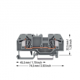 WAGO | 282-901 | 2-CONDUCTOR THROUGH TERMINAL BLOCK; 6 MM²;