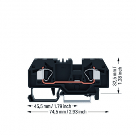 WAGO | 282-905 | 2-CONDUCTOR THROUGH TERMINAL BLOCK 6 MM²,