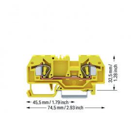 WAGO | 282-906 | 2-CONDUCTOR THROUGH TERMINAL BLOCK 6 MM²,