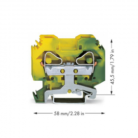 WAGO | 283-107 | 2-CONDUCTOR GROUND TERMINAL BLOCK; 16 MM²;