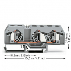 WAGO | 283-671 | 3-CONDUCTOR THROUGH TERMINAL BLOCK; 16 MM²;