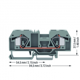 WAGO | 283-901 | 2-CONDUCTOR THROUGH TERMINAL BLOCK; 16 MM²;