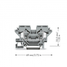 WAGO | 284-601 | 2-CONDUCTOR THROUGH TERMINAL BLOCK; 10 MM²;