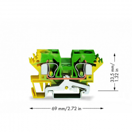 WAGO | 284-607 | 2-CONDUCTOR GROUND TERMINAL BLOCK; 10 MM²;