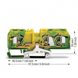 WAGO | 284-687 | 3-CONDUCTOR GROUND TERMINAL BLOCK; 10 MM²;