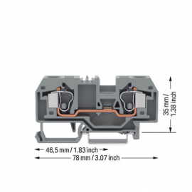 WAGO | 284-901 | 2-CONDUCTOR THROUGH TERMINAL BLOCK; 10 MM²;