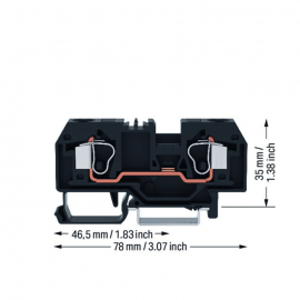 WAGO | 284-905 | 2-CONDUCTOR THROUGH TERMINAL BLOCK 10 MM²,