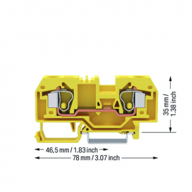 WAGO | 284-906 | 2-CONDUCTOR THROUGH TERMINAL BLOCK 10 MM²,