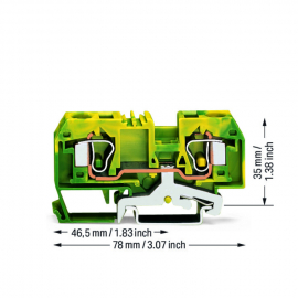 WAGO | 284-907 | 2-CONDUCTOR GROUND TERMINAL BLOCK; 10 MM²;