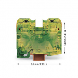 WAGO | 285-137 | 2-CONDUCTOR GROUND TERMINAL BLOCK; 35 MM²;