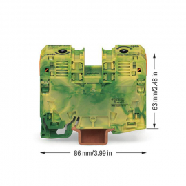 WAGO | 285-137/999-950 | 2-CONDUCTOR GROUND TERMINAL BLOCK;