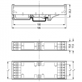 WAGO | 288-622 | FIXING FOOT FOR DIN 35 RAIL GRAY