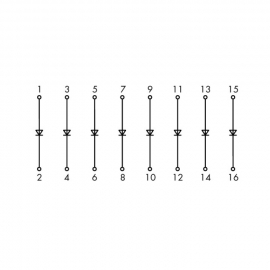 WAGO | 289-101 | COMPONENT MODULE WITH DIODE 8X 1N4007