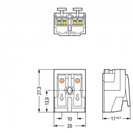 WAGO | 294-4002 | LIGHTING CONNECTOR; PUSH-BUTTON, EXTERNAL;