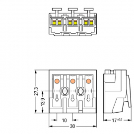 WAGO | 294-4003 | LIGHTING CONNECTOR; PUSH-BUTTON, EXTERNAL;